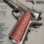 1911 Grips Full Size Ambi Safety The Shining Stanley Hotel Red And Black Color. Fixed Price $25.00.