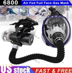 Full Face Gas Mask Chemical Paint Spray Respirator Air Breathing Electric 6800. Fixed Price $129.99.