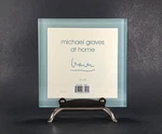 Michael Graves Picture Frame Glass Footed Silver Base Holds 5" X New. Fixed Price $16.00.