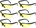 Ledwholesalers 6 Pack Uv Protection Adjustable Safety Glasses Black/yellow Tint. Fixed Price $34.95.