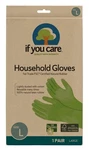 If You Care Green Reusable Latex Protective Household Gloves Pack Of 2. Fixed Price $10.99.