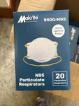 Face Masks Makrite 9500-N95 Particulate Respiratornew (1 Box Of 20CT)NEW. Fixed Price $25.00.