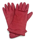 Vtg Sim Italian Leather Gloves Red Fuchsia Pink Cashmere Lined Women Sz 7.5. Fixed Price $22.00.