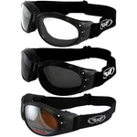 3 Pairs Global Vision Eliminator Goggles Black Clear Smoke & Driving Mirror Lens. Fixed Price $37.98.