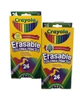 2X New Crayola Erasable Colored Pencils Assorted 24COUNT Pre-sharpened. Fixed Price $20.34.
