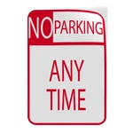 Vertical Vinyl Stickers No Parking Any Time Safety Sign Label. Fixed Price $11.99.