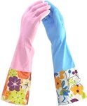 Finnhomy Household Cleaning Gloves Latex-free 15 Long Cuff, 2 Pair Small. Fixed Price $13.99.