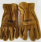 Kinco Work Gloves Leather Kids Small Lightly Used Style 50 Yellow Gold. Fixed Price $13.00.