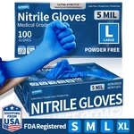Disposable Nitrile Exam Gloves, 5 Mil Blue, Powder-free Heavy Duty Clean. Fixed Price $76.98.