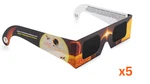 Lunt Solar Systems 5 Pack Eclipse Glasses, Nasa Approved, Some Creases, Open Box. Fixed Price $12.00.