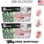 Powder Vinyl Gloves, Disposable, Latex Free, Xlarge Size, 200 Total. Fixed Price $15.99.