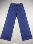 Laurence Bras Pants Women's Size 26X30 Button Closure Wide Leg Denim Jeans. Fixed Price $65.00.