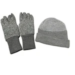 West Loop Hat And Gloves Knit Gray Winter Warm Acrylic Blend. Fixed Price $9.00.