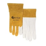 115-TIG Split Cowhide/goatskin Palm Welding Gloves, Large, Buck Tan/white Ors. Fixed Price $26.84.