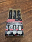 Q51- Vtg 3-PIECE Craftsman Wood Chisel Set 936857 , &1 Metal Cap Ergonomic. Fixed Price $19.99.