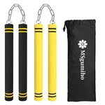 Msgumiho Nunchucks Safe Foam Rubber Training 1BLACK+1YELLOW. Fixed Price $22.17.