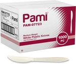 Pami Plastic Utensils 1000 Ct Bulk Medium Weight Disposable Forks Knives Spoons. Fixed Price $21.53.