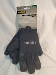 New Black Hardy Mechanics Gloves Size X-lg #62429 Hook Loop Synthetic Leather. Fixed Price $10.89.