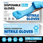 4.5MIL Nitrile Disposable Gloves Powder Free Food Safe Cooking 100/1000 Pc. Fixed Price $9.98.
