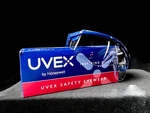 Box Of 10 Uvex Astrospec 3000 S1299 Clear Anti Fog Safety Glasses. Blue Frame.. Fixed Price $45.00.