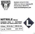 1000 Case /10 Boxes - Rhino Nitrile Powder Free Disposable Gloves Large. Fixed Price $29.99.