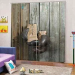Graceful Expensive Boxing Gloves Printing 3D Blockout Curtains Fabric Window. Fixed Price $190.63.