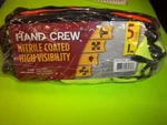 5 Pairs Hand Crew Nitrile Coated High Visibility Size Large Protective Gloves. Fixed Price $14.90.