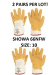 2 Pairs Showa Nitty Gritty General Purpose Work Gloves 66NFW-10 Size Large Xl. Fixed Price $13.49.