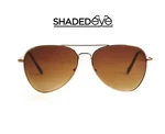 Shadedeye Gold Aviator Sunglasses Model 85901 Uv Protection Unisex Stylish. Fixed Price $9.99.
