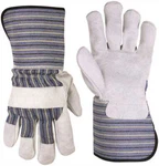 X-large Split Leather Palm Work Gloves With Extended Safety Cuff Pair. Fixed Price $8.19.