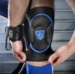 Fort Troff Men's Royal Blue Skull Fetish Gear Padded Knee Set. Fixed Price $39.99.
