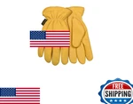 Kinco Men's Deerskin Leather Cold Protection Gloves, Golden, Large. Fixed Price $46.96.