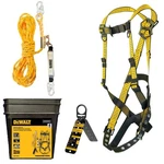 Dewalt Rooftop Safety Kit With D1000 Harness Pass-thru Chest And Tongue Buc. Fixed Price $96.00.