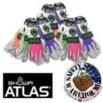 Atlas Showa 370 Pastel Nitrile Gardening Gloves 12 Pack Assorted Colors. Fixed Price $46.95.