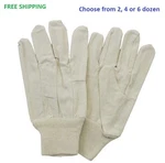 Cotton Canvas Gloves Knit Wrist Clute Cut Rugged Working All Purpose Large. Fixed Price $29.99.