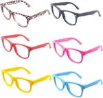 6 Pack Retro Stylish Cute Glasses Frame Without Lenses, Fa.... Fixed Price $18.91.