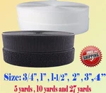 Black/white Sew-on Hook And Loop Tape 3/4" 1" 1.5" 2" 3" 6" 7 Fastener. Fixed Price $52.99.