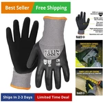Winter Work Gloves, Knit Dipped Ansi A4 Cut-resistant, Sandy Latex Coated, Fl.... Fixed Price $26.92.