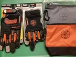 Klein Tools 55470 Canvas Stand Up Zipper Bags 2 Framer Gloves Heavy Duty. Fixed Price $49.00.