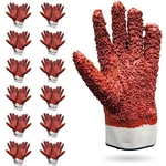 Natural Rubber Coated Pvc Work Gloves Dark Red Waterproof 12 Pairs Men's Size. Fixed Price $42.99.