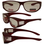 Escort Safety Glasses Fits Over Most Eyewear Red Frame Clear Lens With Pouch. Fixed Price $12.25.