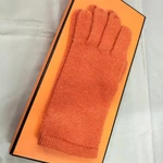 Hermes Hugo Gloves 100% Cashmere Knit Orange Size Sm W/box Women's Authentic. Fixed Price $307.45.