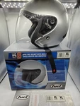 New Fuel Vented Open Face Helmet W/shield 5S, Xl, Silver. Fixed Price $49.00.