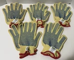 (5PR) Ansell Gold Knit 100% Kev 70-340 (9) Dotted Heavyweight Gloves: Large. Fixed Price $29.99.