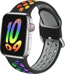 Rainbow Sport Band For Apple Watch Soft Silicone Replacement Strap. Fixed Price $8.73.