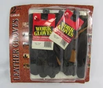 Leather Work Gloves Pack Smooth Grain Cowhide Large Unlined Mid West 43541P02. Fixed Price $35.99.