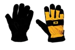 Cat Men's Polyester Lined Black Suede Leather Drive/work Gloves, Yellow L/xl. Fixed Price $24.99.