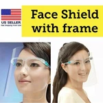 10 Pack Face Shield Guard Mask Safety Protection With Glasses Reusable Frame. Fixed Price $14.99.
