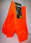 B&g Pvc Coated Work Gloves Lined Comfortable Fits Large Mens Hands, Orange. Fixed Price $9.99.