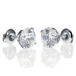 2 Carat Solitaire Diamond Stud Earrings Round Cut H/I1 14K White Gold. Fixed Price $3547.00.